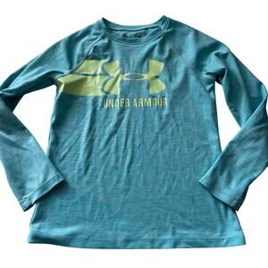 Under Armour Youth Small Teal Long Sleeve Athletic Tee